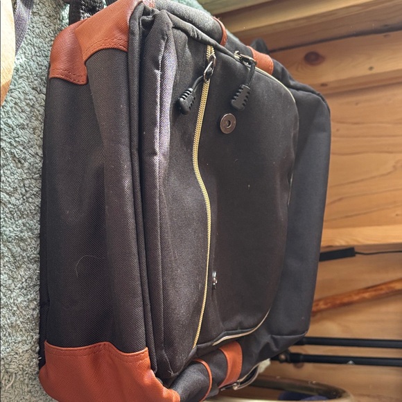 Black and Tan Men's Backpack - Picture 9 of 11